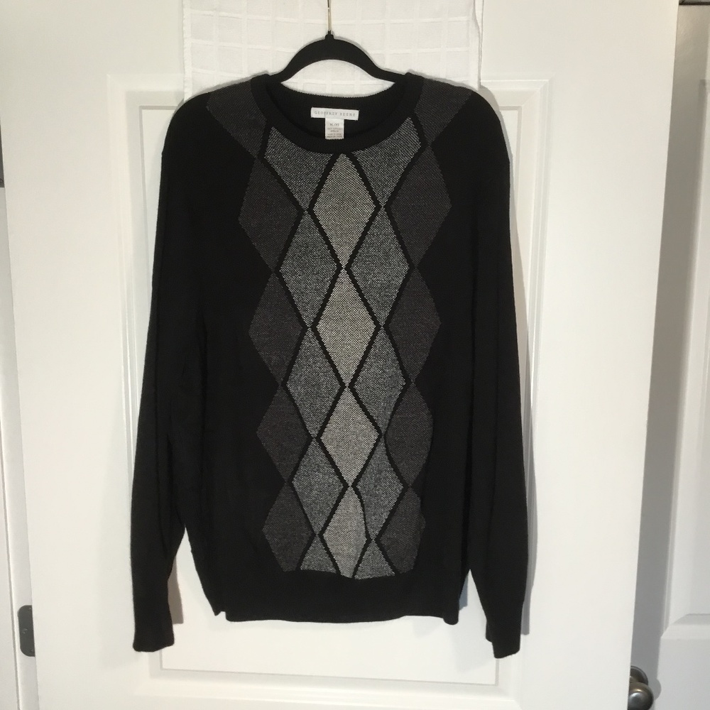 Geoffrey Beene Men’s Pullover Sweater Black/ Gray Size XL